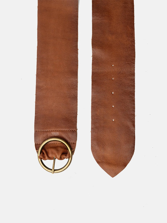 Hila mittisleðurbelti, walnut