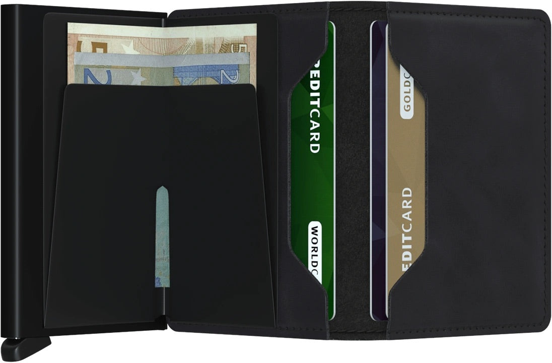 Secrid slimwallet kortaveski, vintage svart