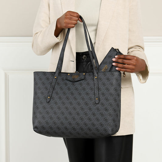 Guess Brenton Tote 3 in 1 veski, svargrátt