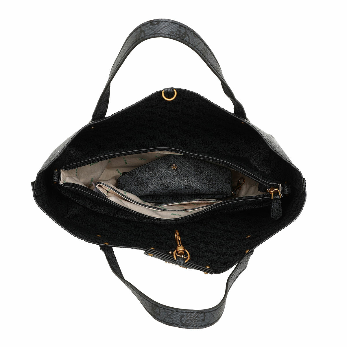 Guess Brenton Tote 3 in 1 veski, svargrátt